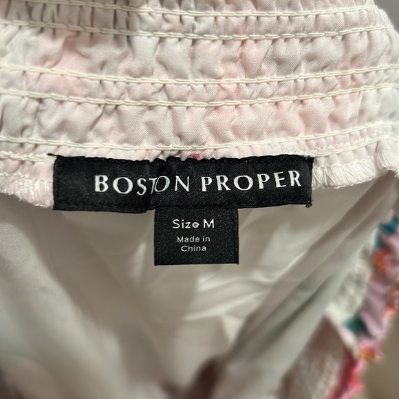 NWT Boston Proper Floral Blooms Off the Shoulder Belted Maxi Dress - Picture 11 of 15